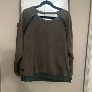 POL Olive Green Crewneck Pullover